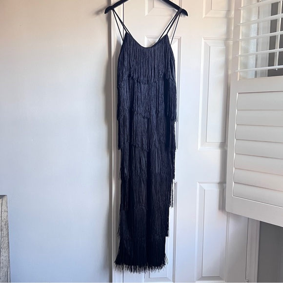Zara Black Fringe Jumpsuit - Picture 4 of 12